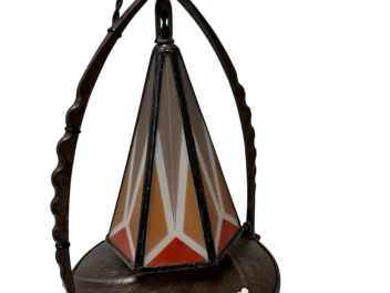 Art Deco Amsterdamse School Table Lamp by Amsterdamsche Kunstsmederij, 1920s